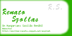 renato szollas business card
