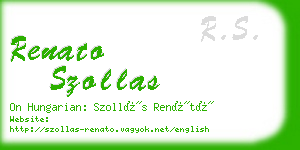 renato szollas business card